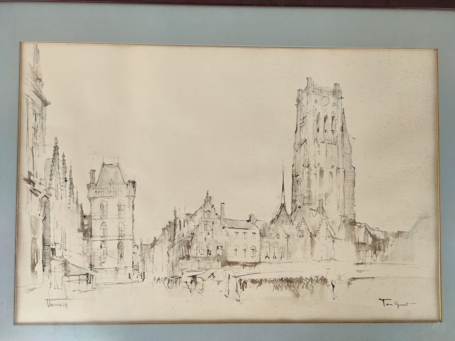 José van Gucht - watercolour - Veurne