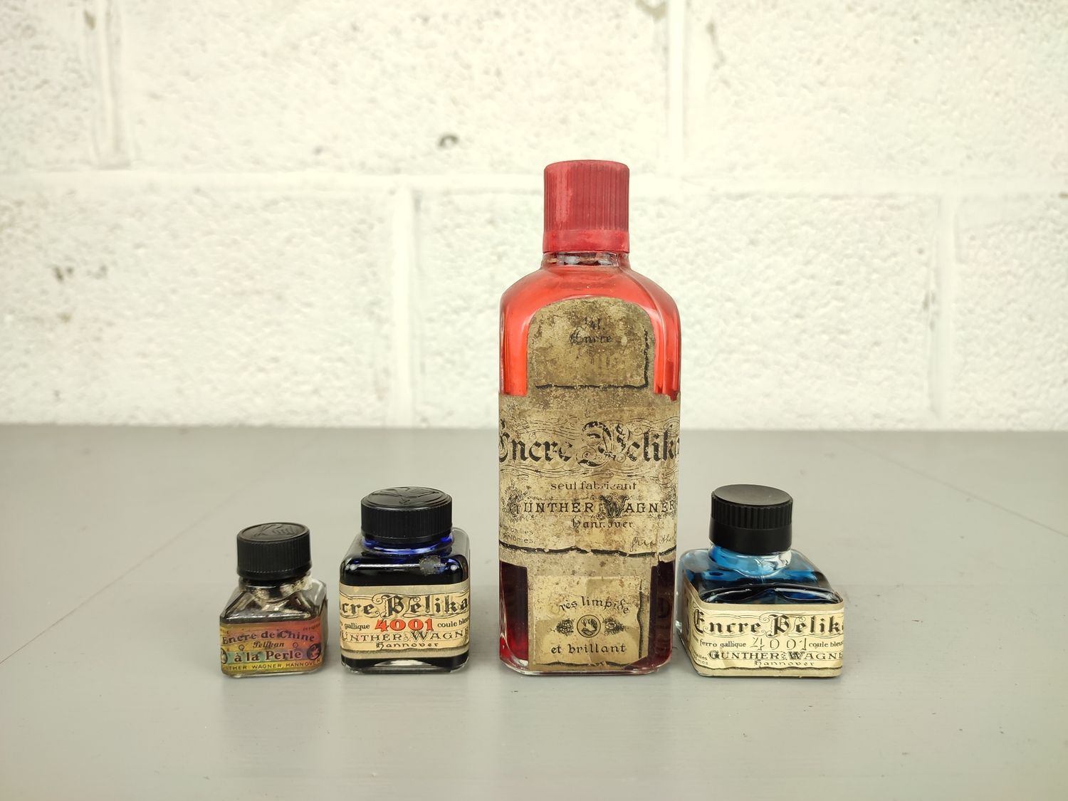 small glass ink bottles