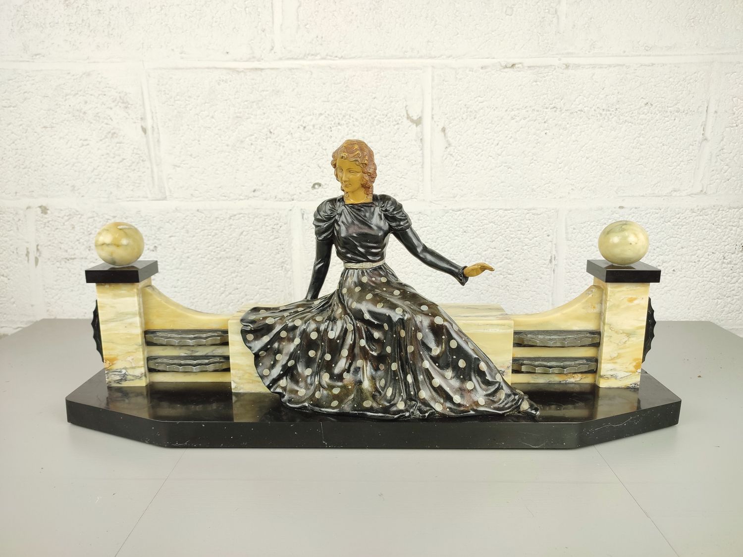 Large marble art deco statue