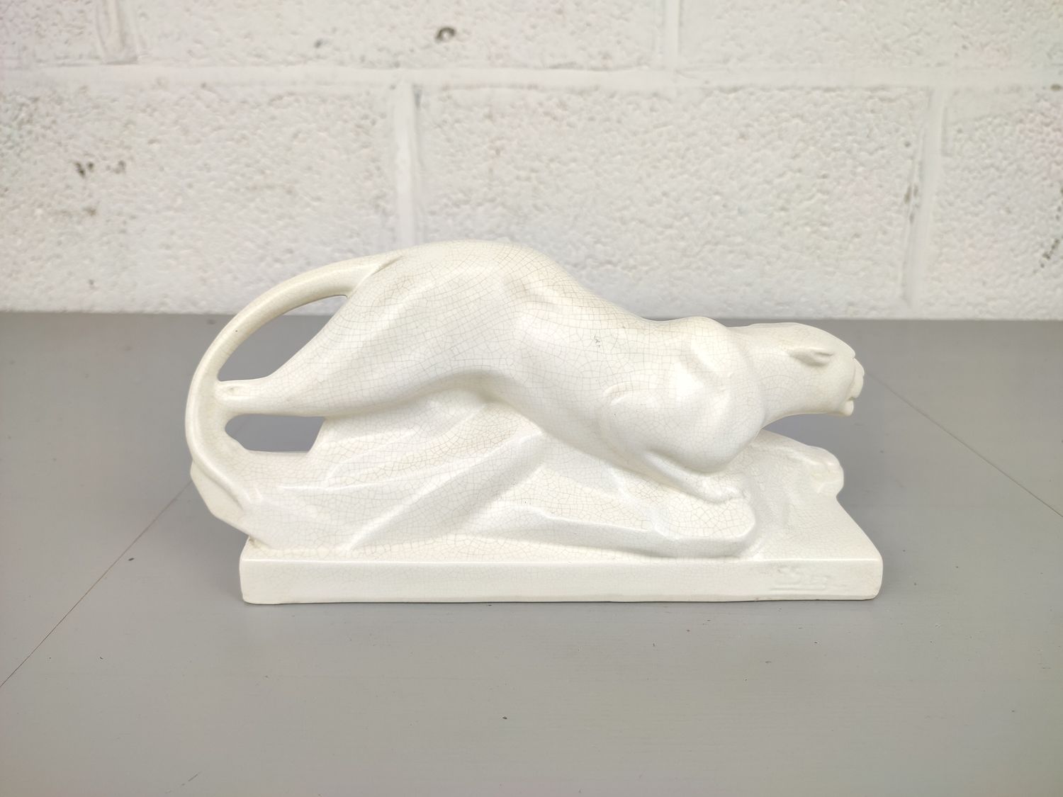 Art deco panther statue