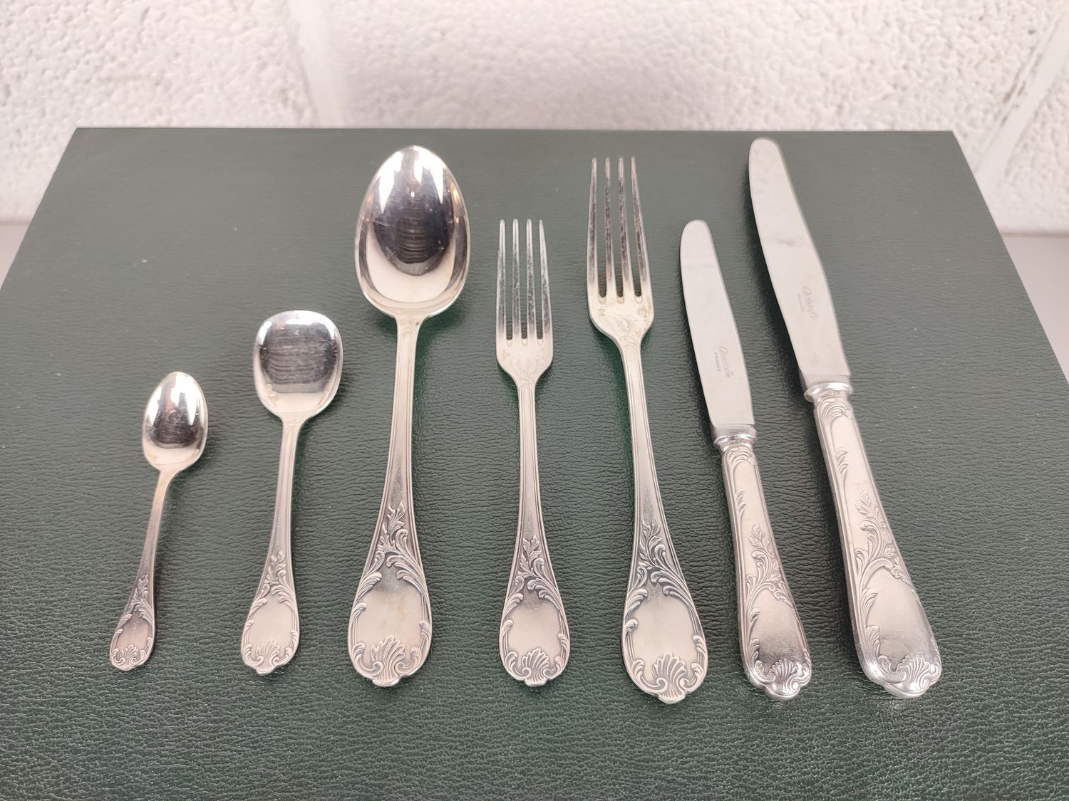 Silver-plated Christofle Marly cutlery