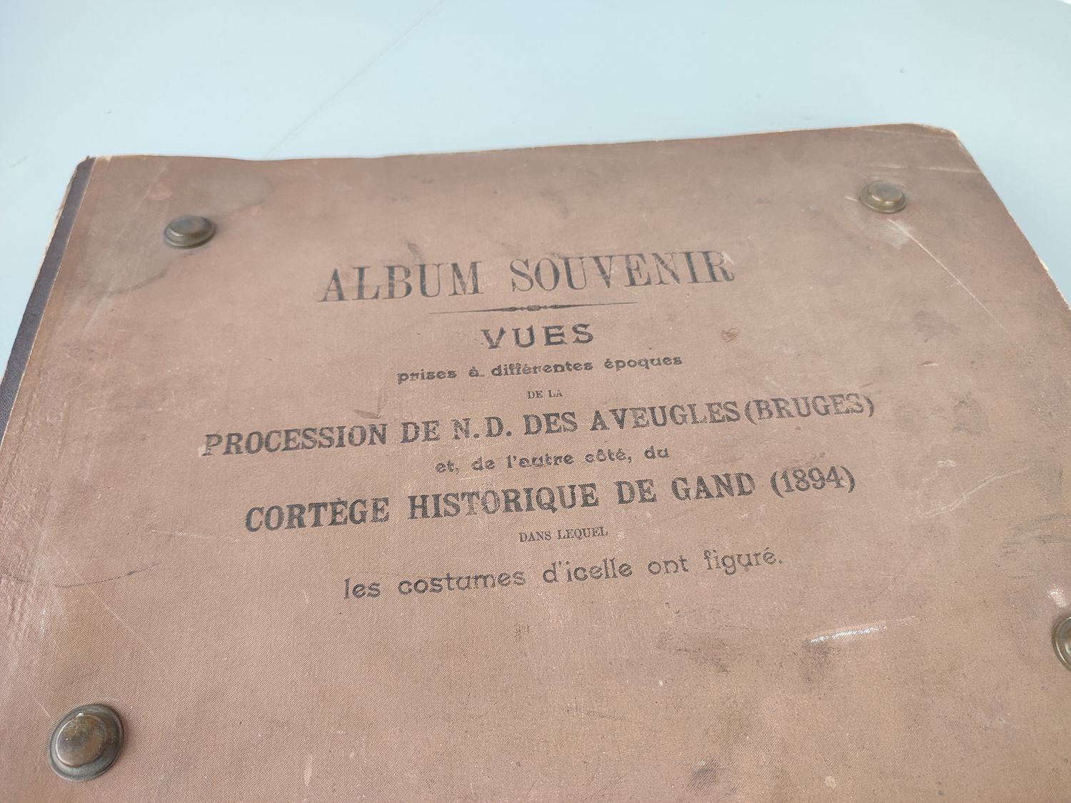 Souvenir album historical procession Gent and Bruges 19th cent