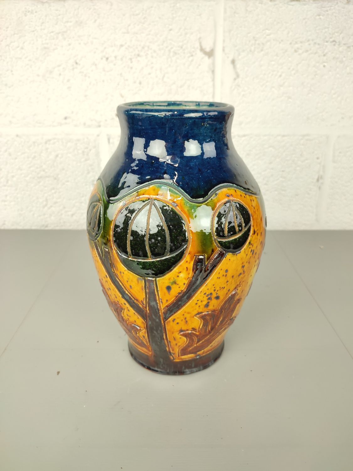 Vase in Flemish earthenware 44cm