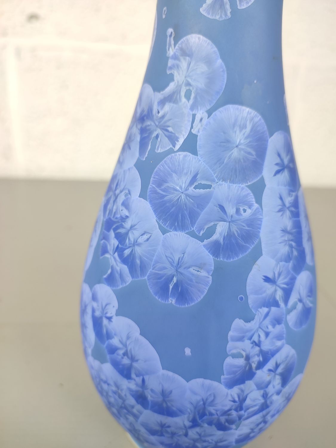Blue crystal glazed vase