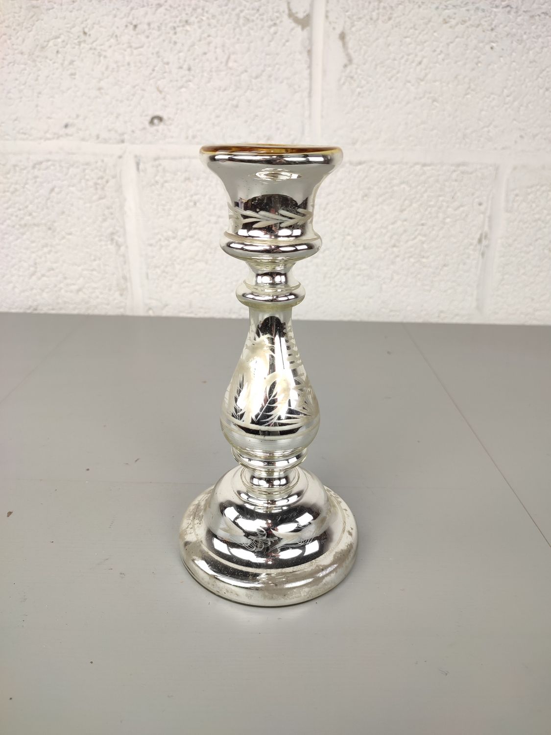 Antique glass candlestick 19th century