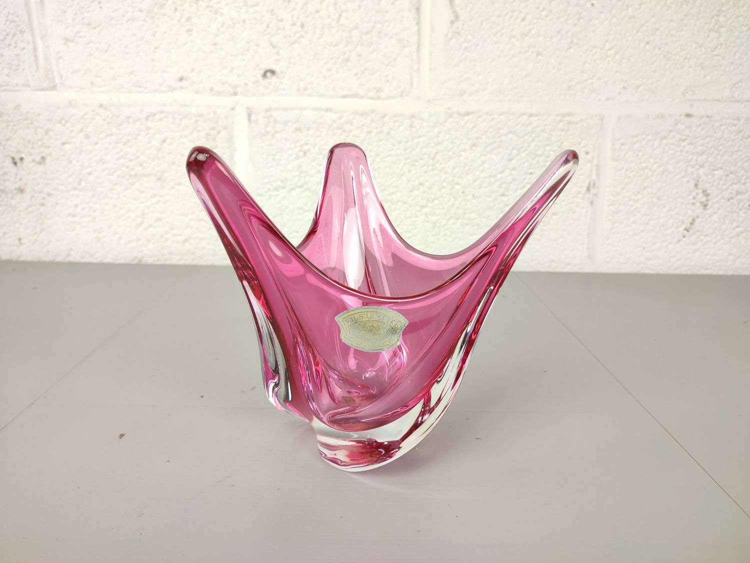 Pink glass VSL bowl