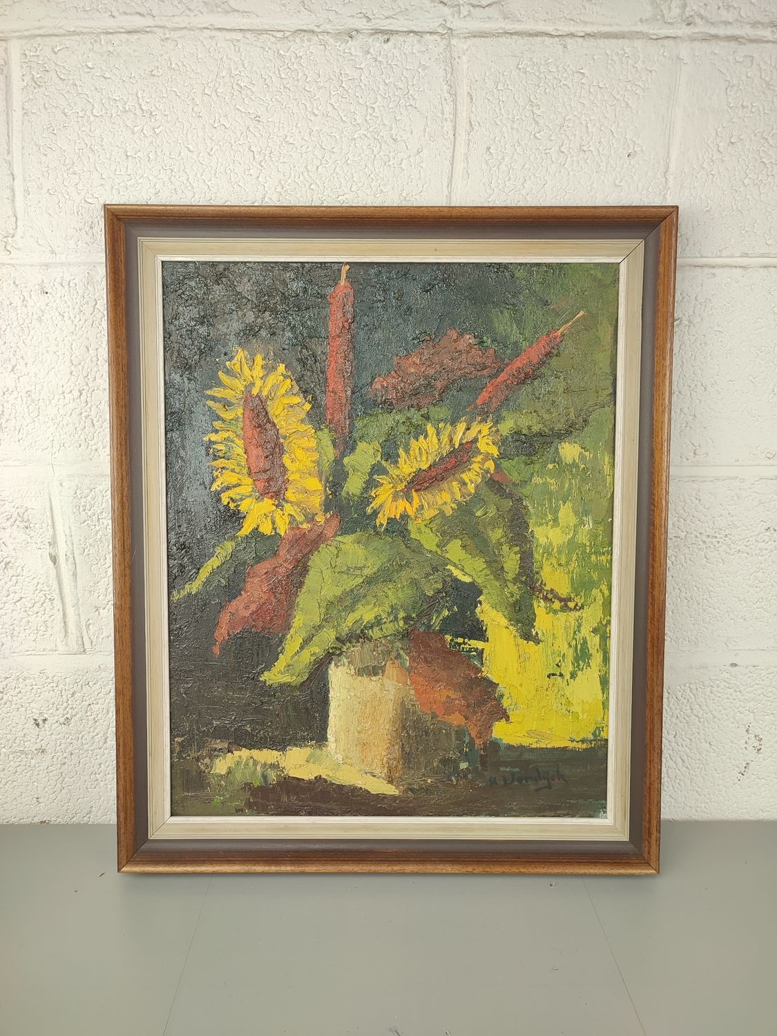 H. Verdijck - Still life with sunflowers