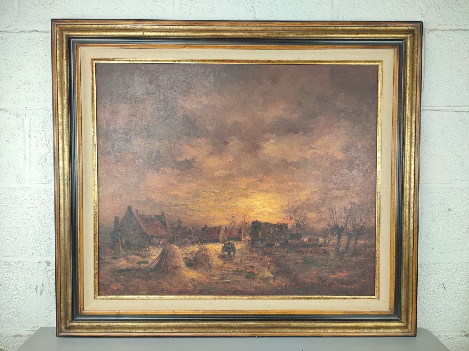 Robert Desmarets - The countryside by sunset