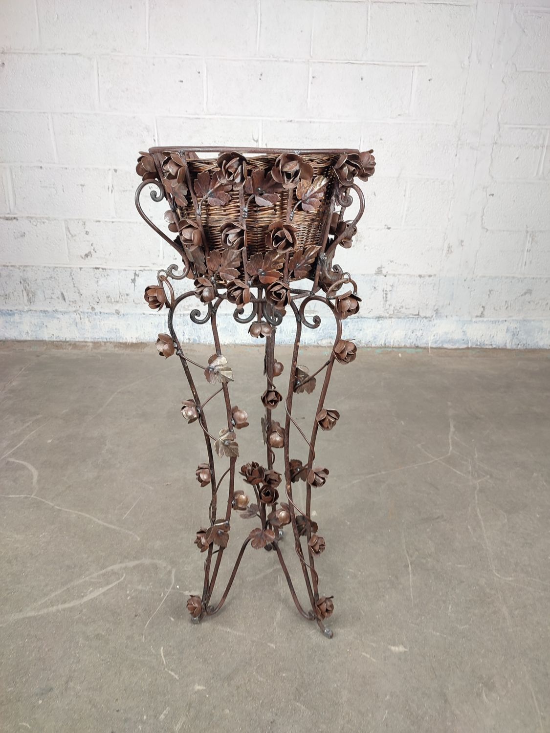 Wrought iron plant stand