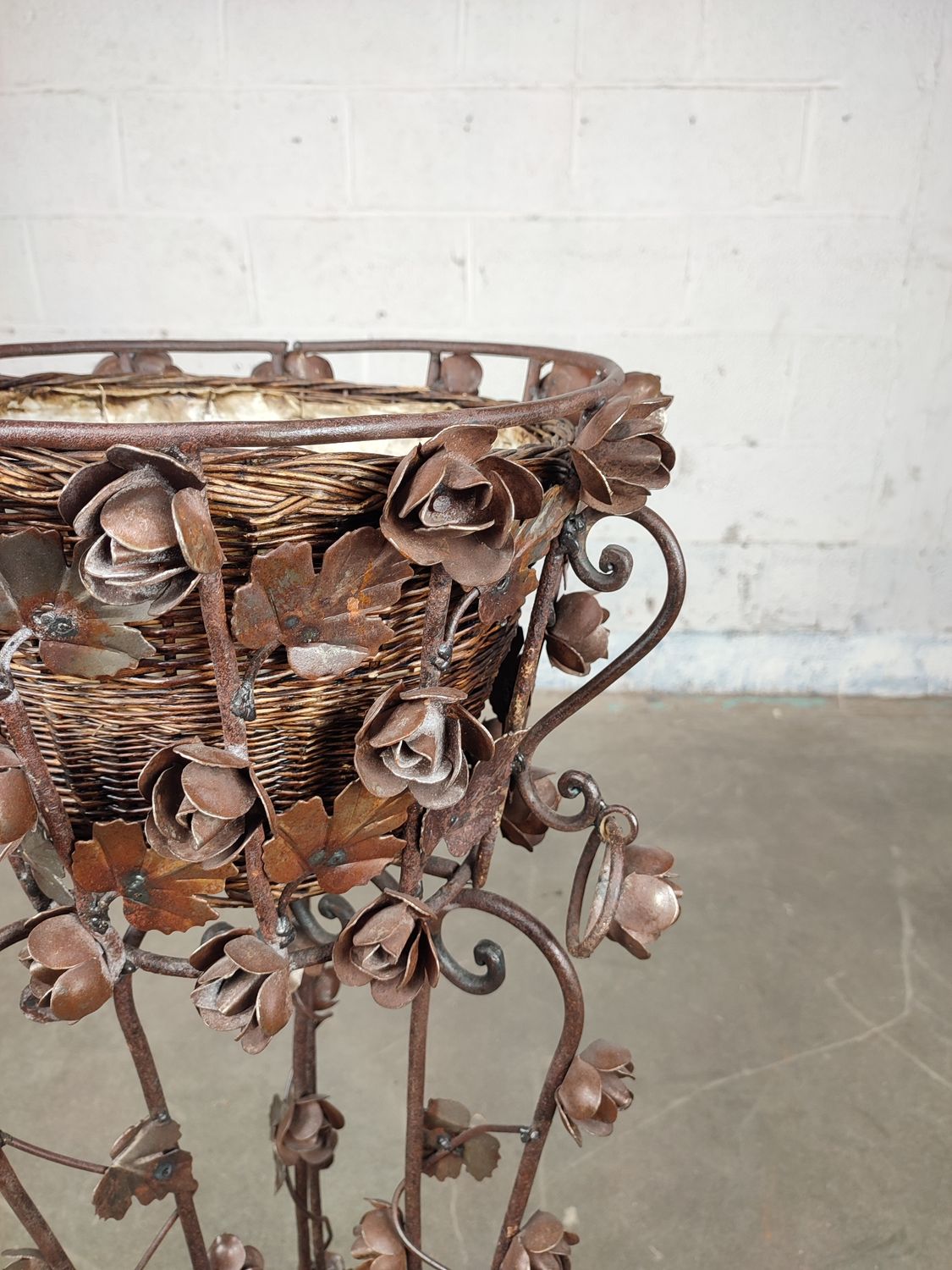 Wrought iron plant stand