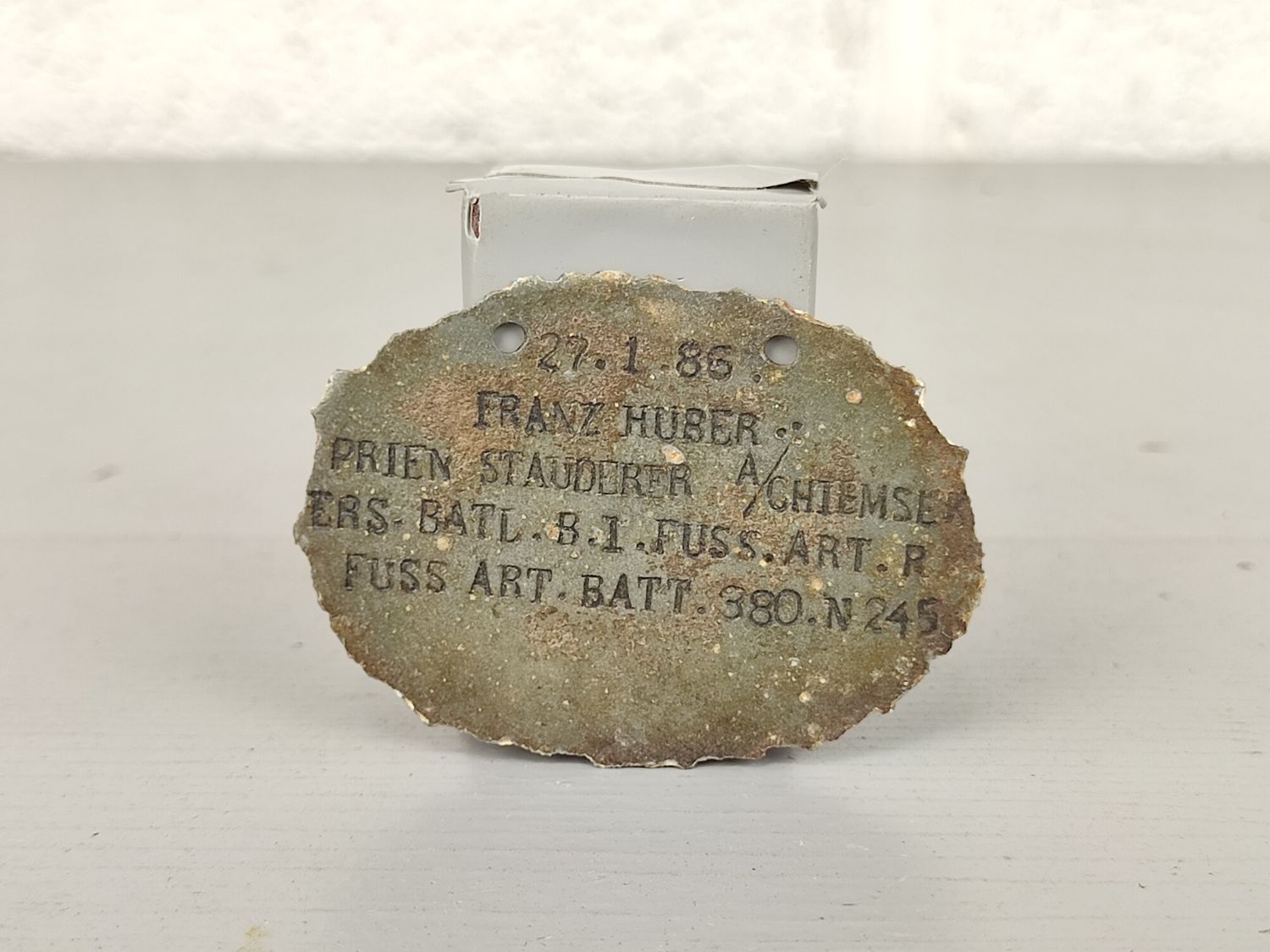 German ww1 dog tag