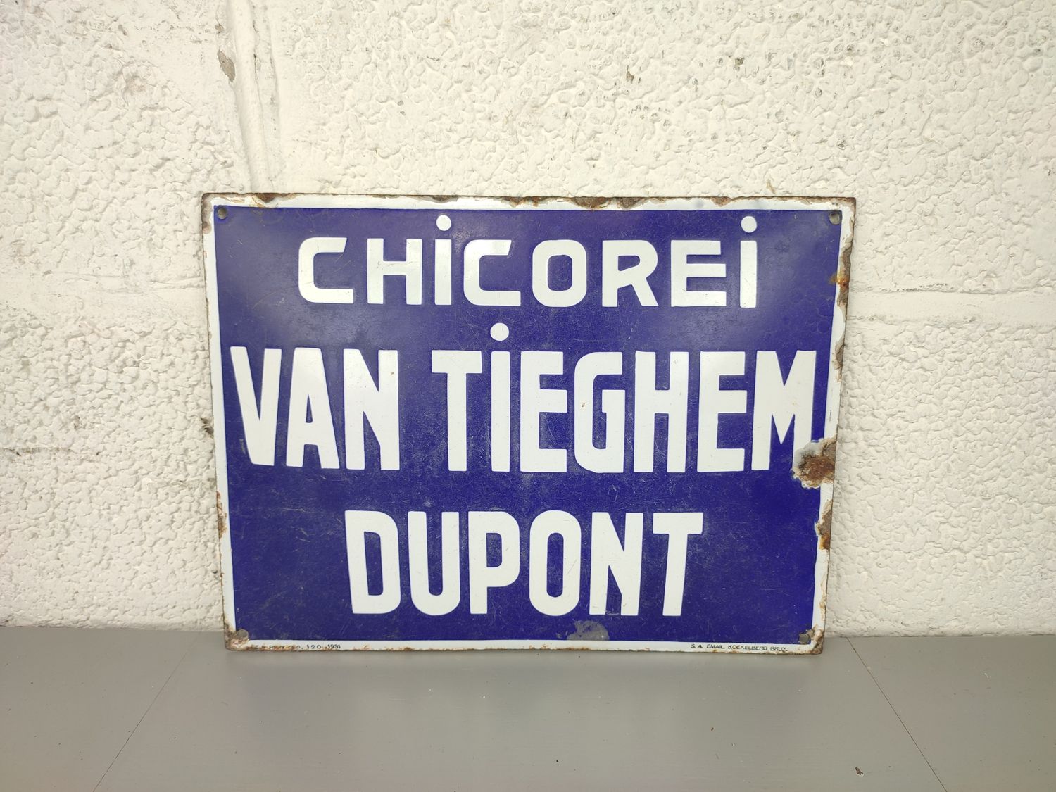 Enamel sign chicory Van Tieghem - Dupont 1931