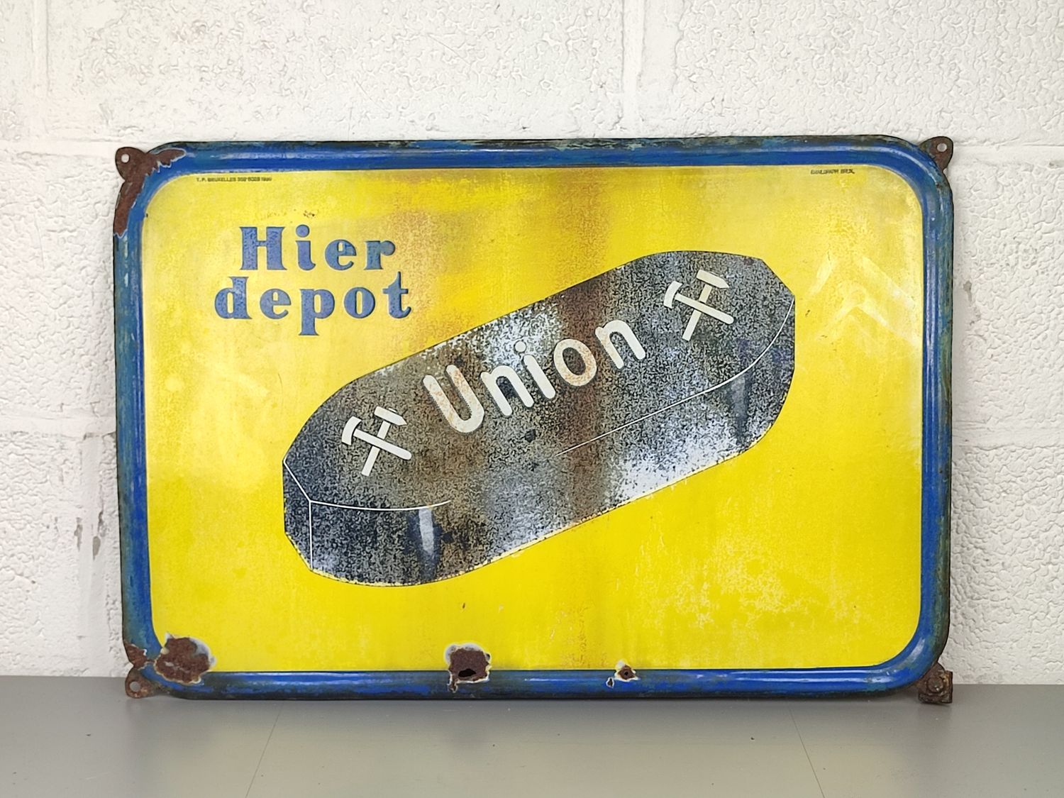 Enamel sign Union coal