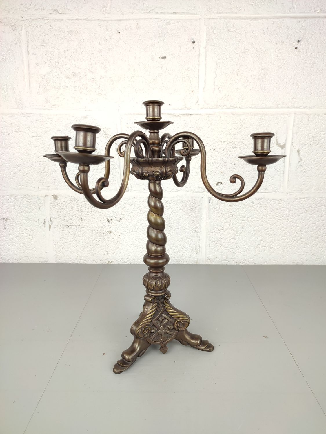 Large bronze candelabra