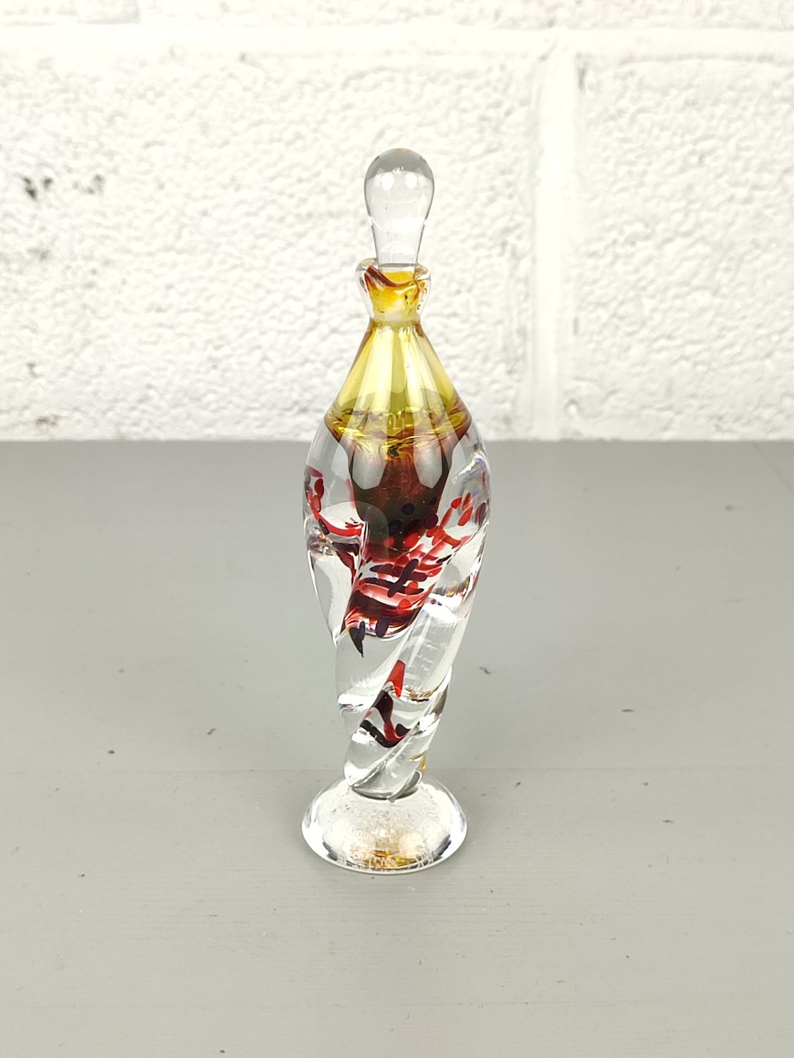 Glass perfume bottle by Martine Durand-Gasselin