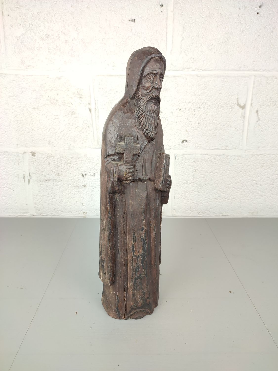 Wooden statue of a saint