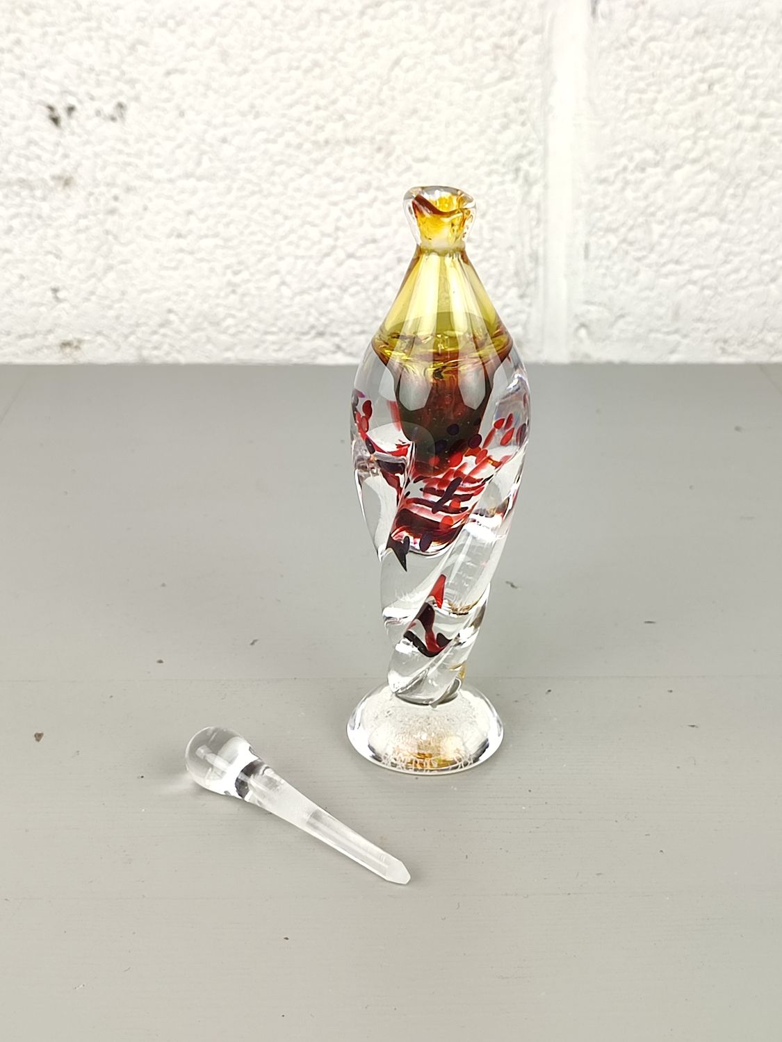 Glass perfume bottle by Martine Durand-Gasselin