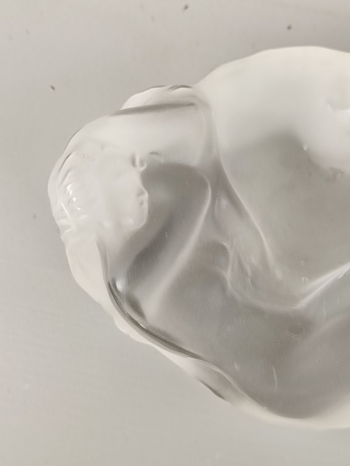 Art nouveau glass bowl with nude lady