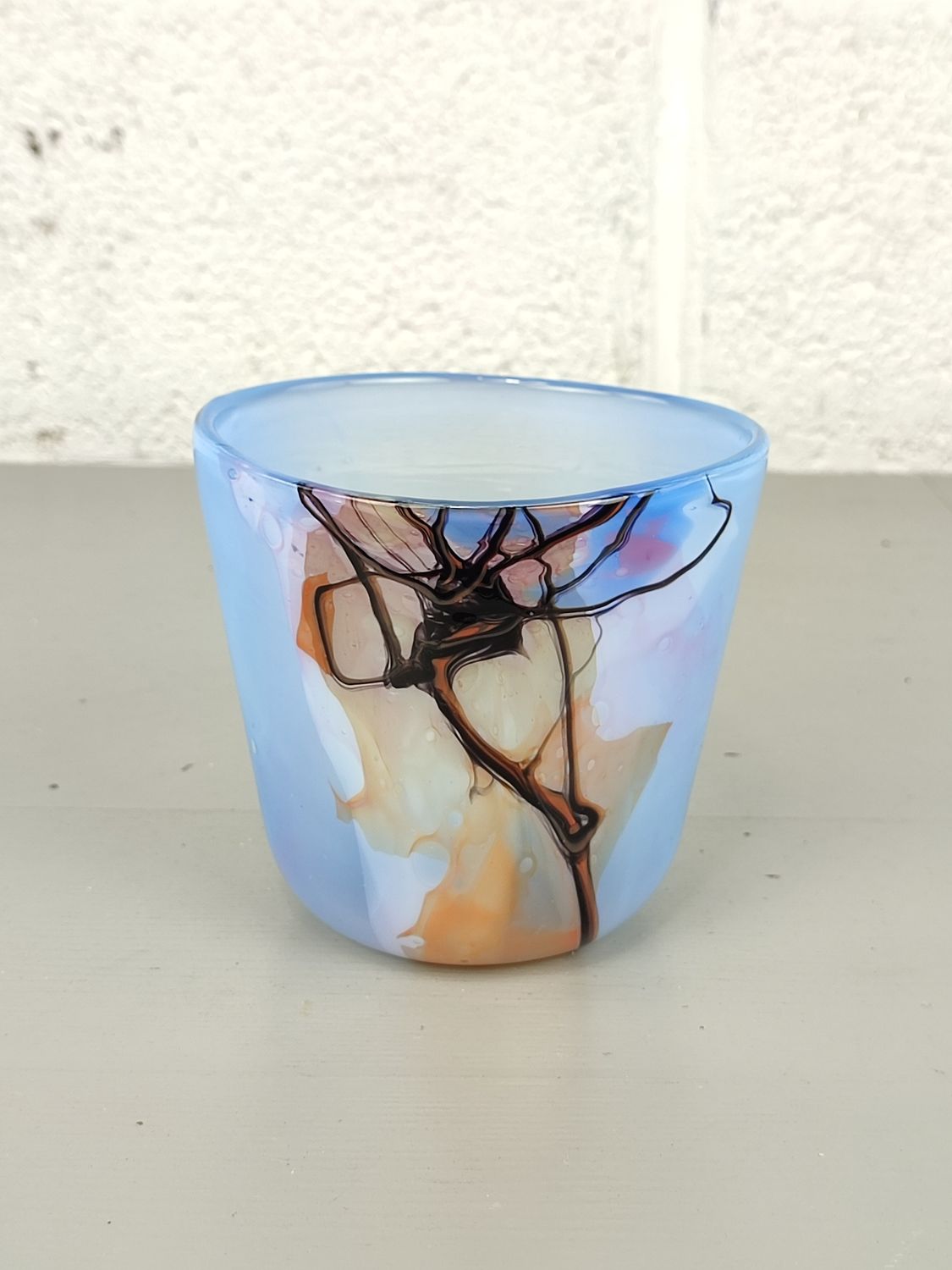 Art glass vase signed Raymond