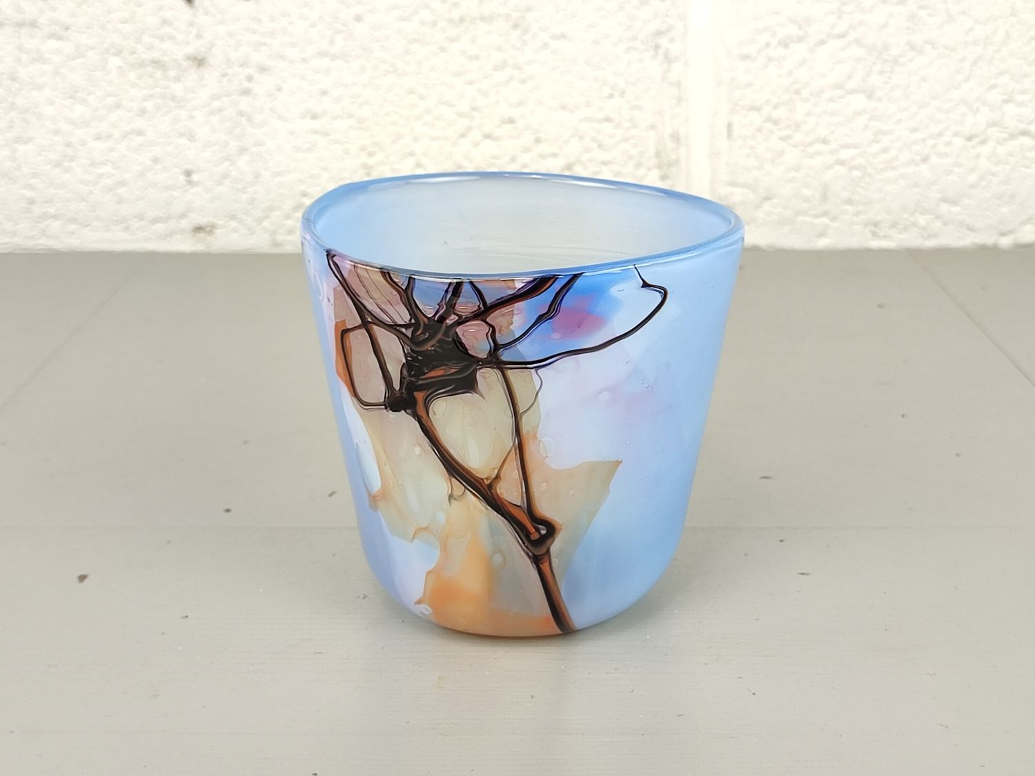 Art glass vase signed Raymond