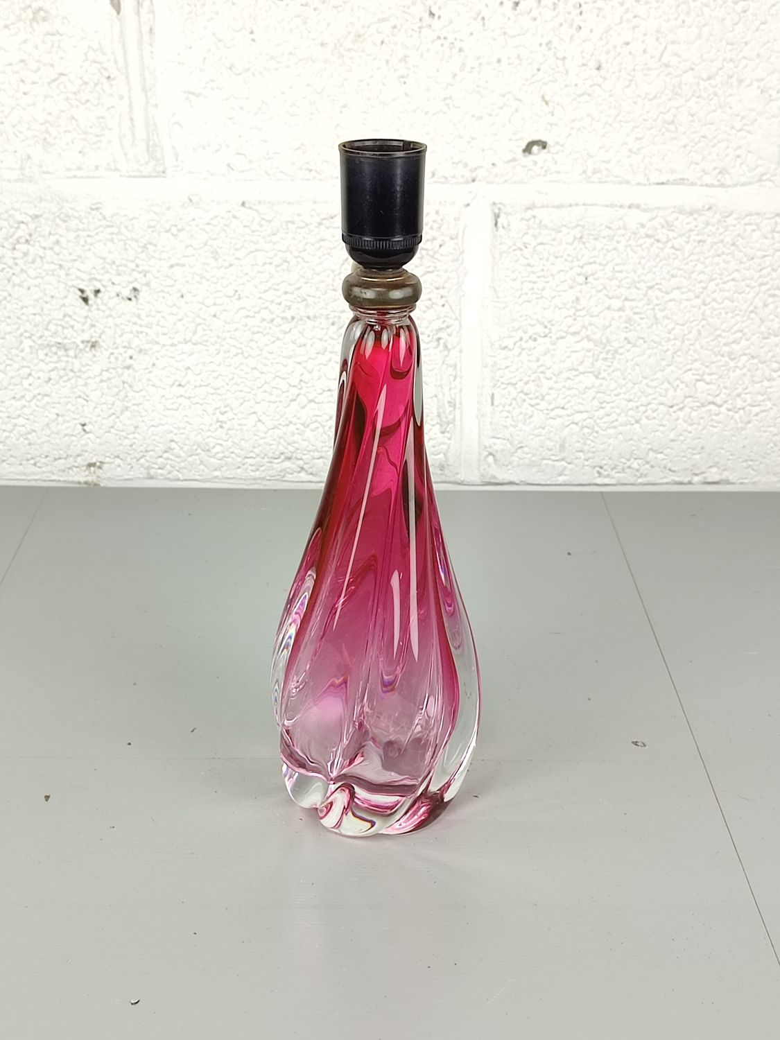 Crystal lamp base Val Saint Lambert