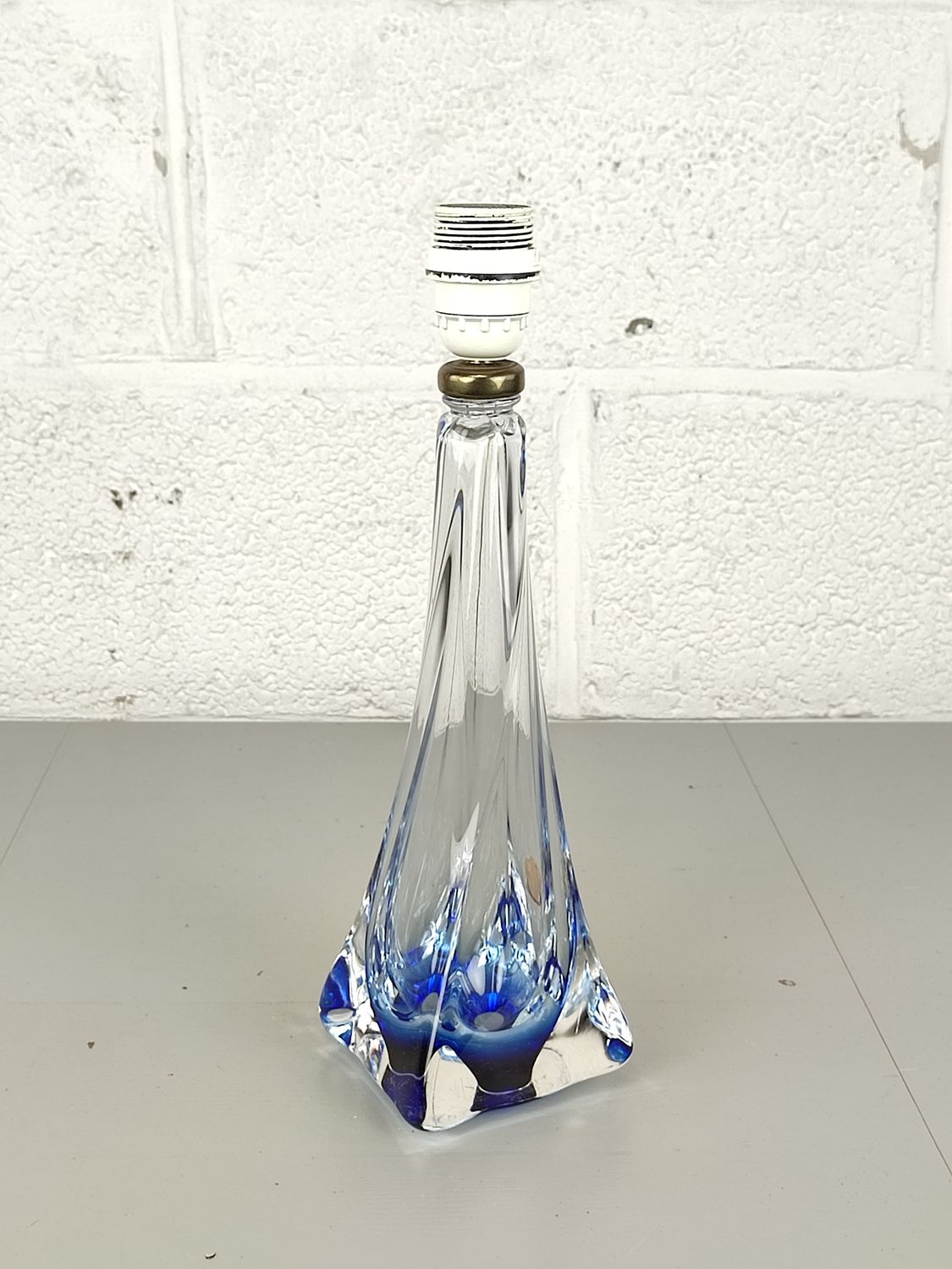Crystal lamp base Val Saint Lambert