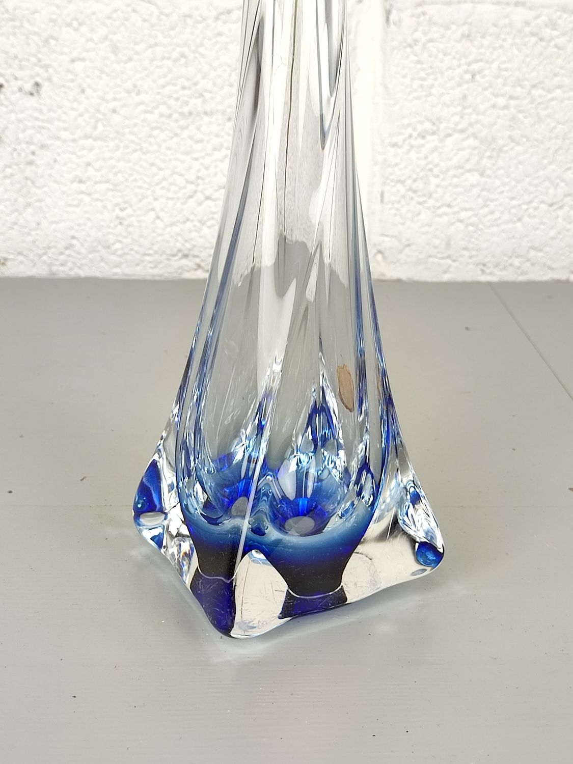 Crystal lamp base Val Saint Lambert