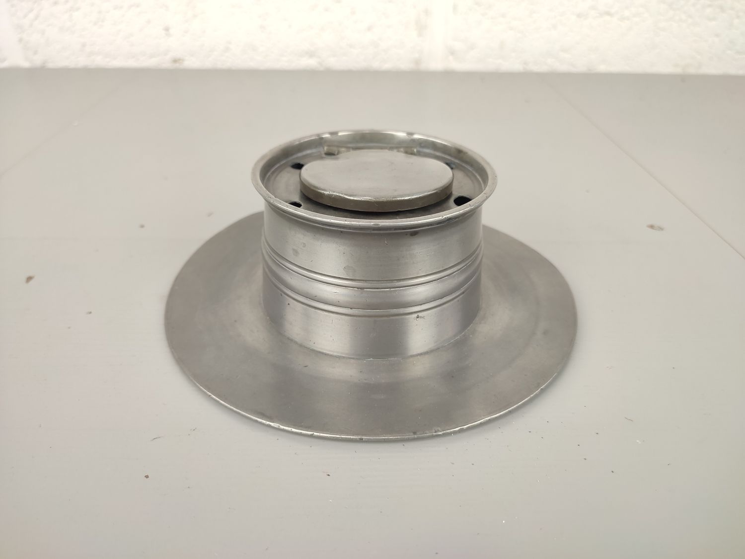Pewter ship&#39;s inkwell