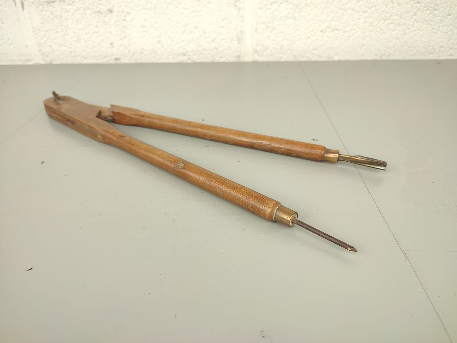 Large old wooden compass