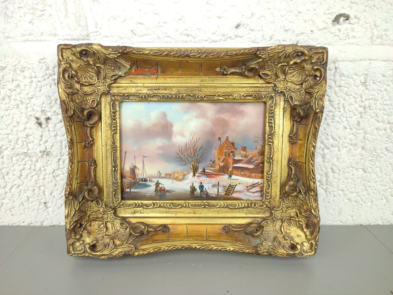 Small painting - winter landscape