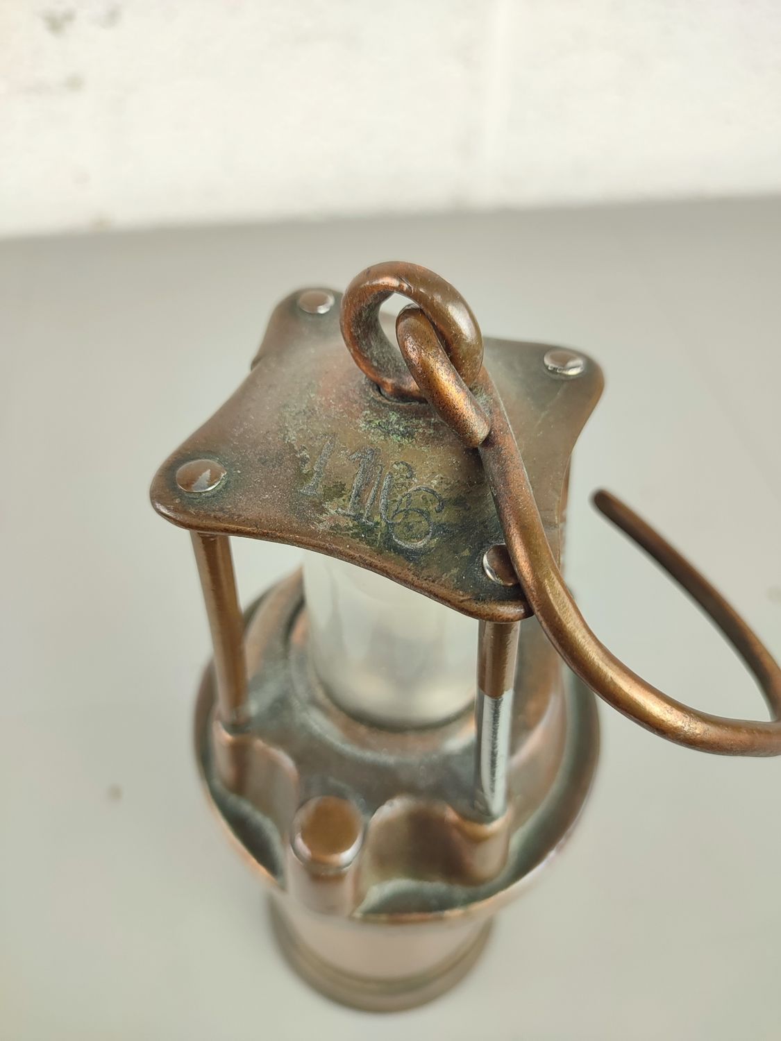 Antique miner's lamp