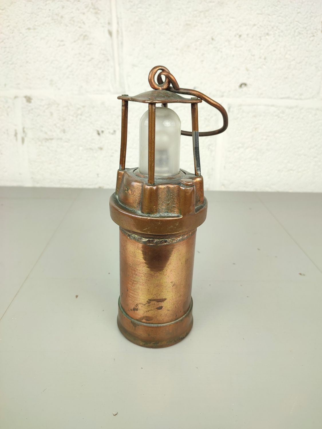 Antique miner&#39;s lamp