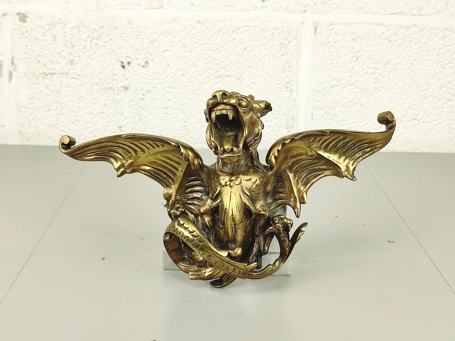 Bronze sculpture of a dragon