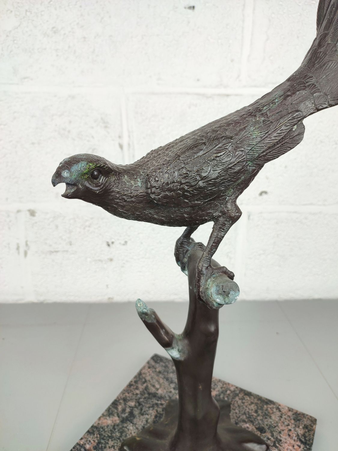 Bronze statue of a pheasant