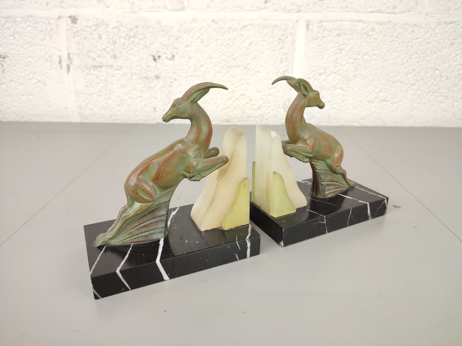 Pair of art deco bookends