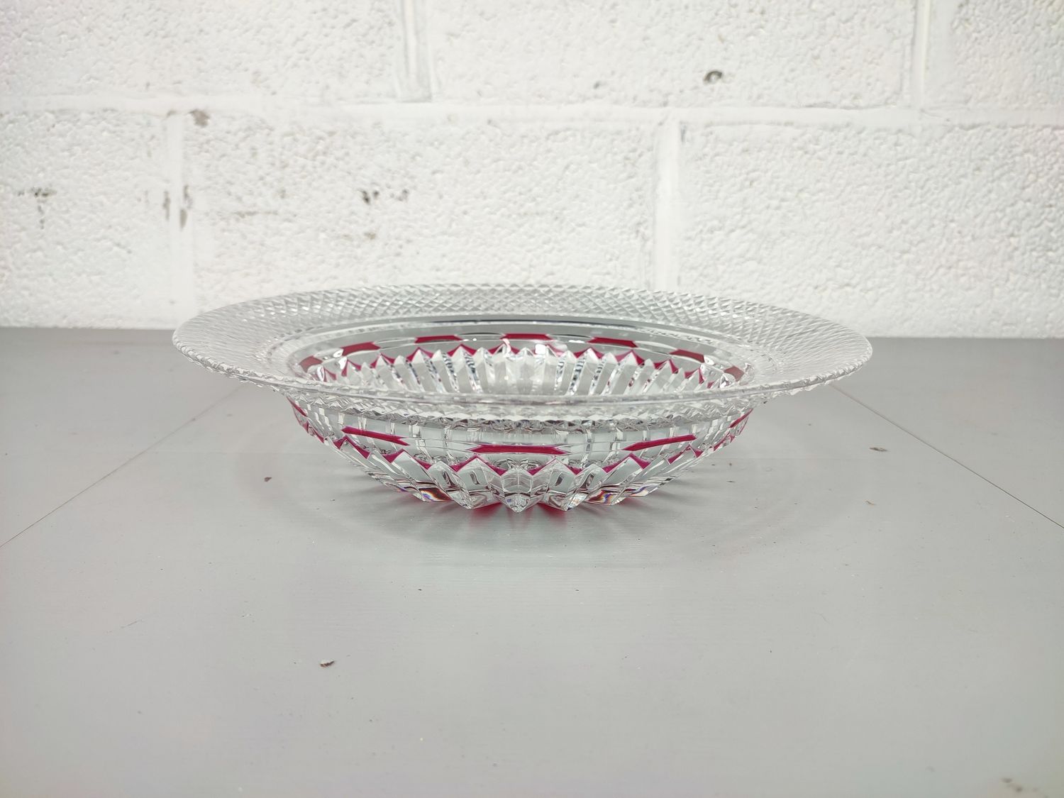 Unique crystal Val Saint Lambert bowl