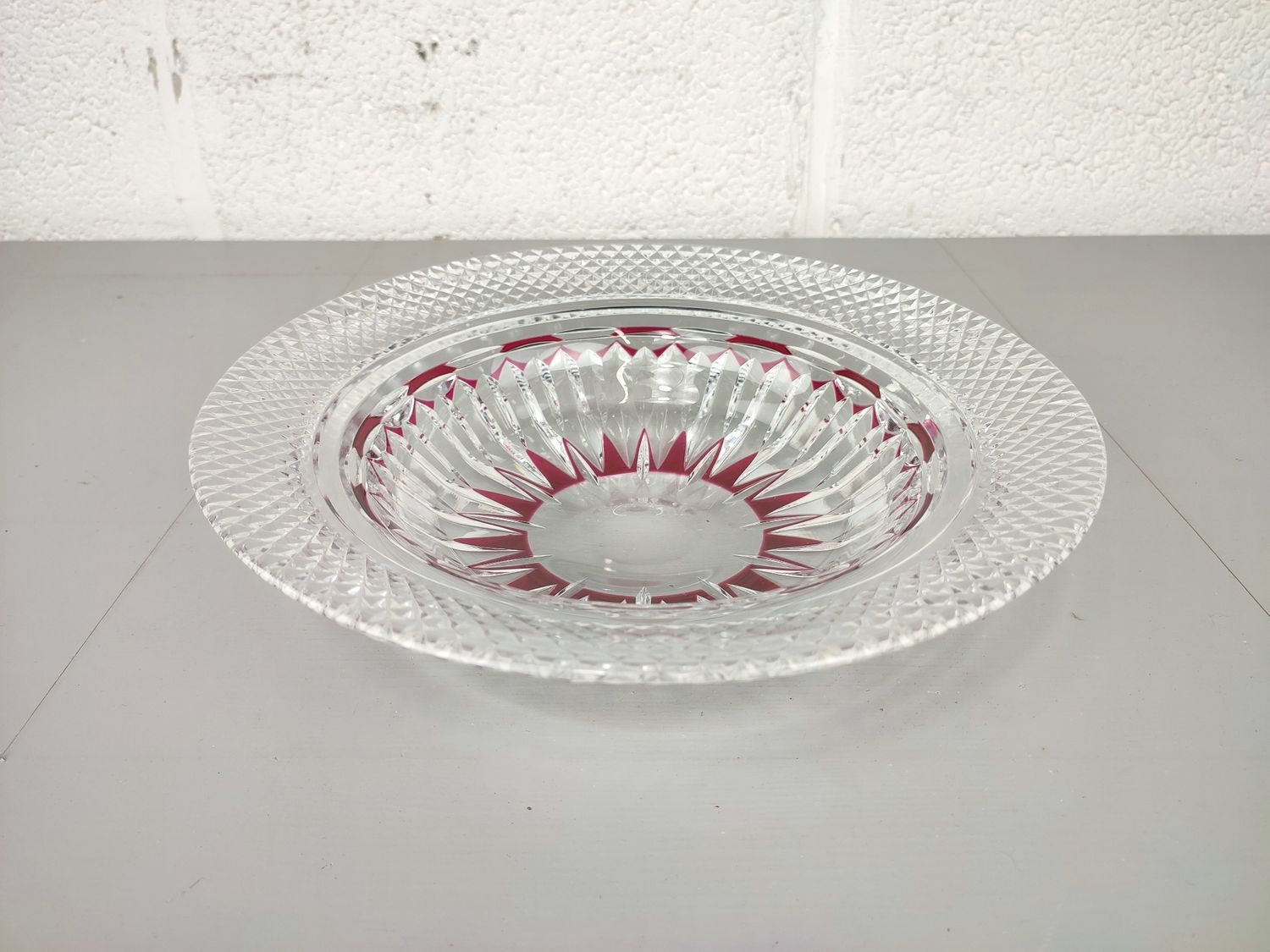 Unique crystal Val Saint Lambert bowl