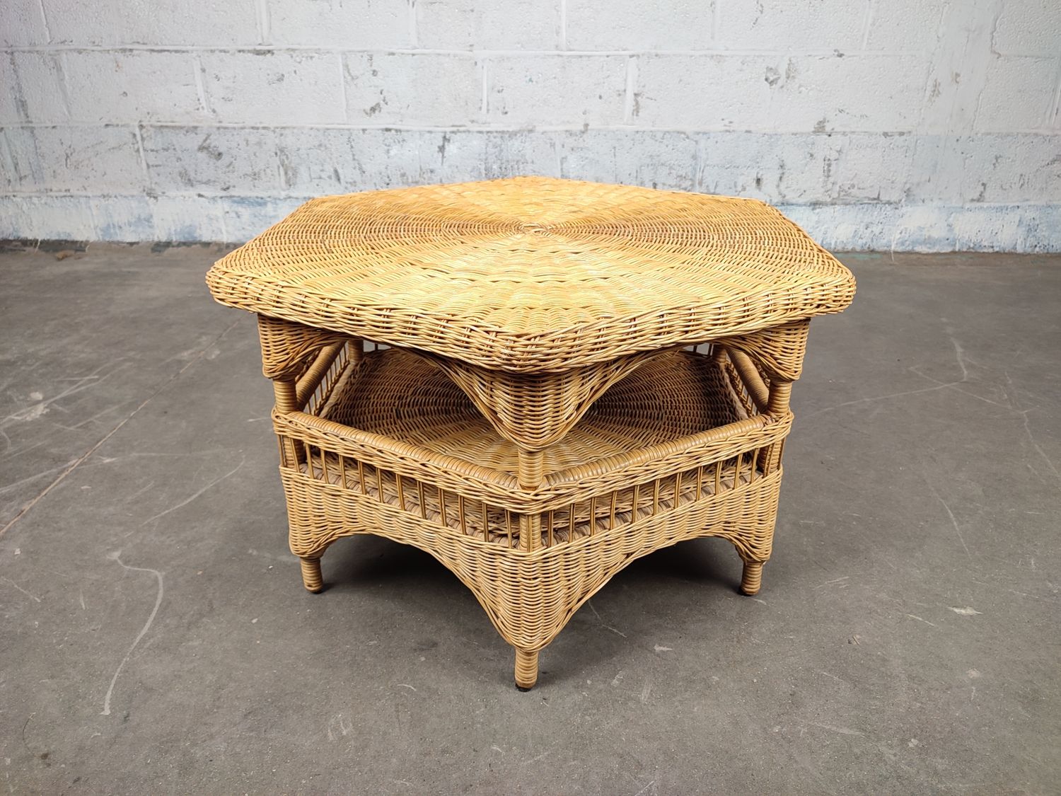 Vintage rattan coffee table