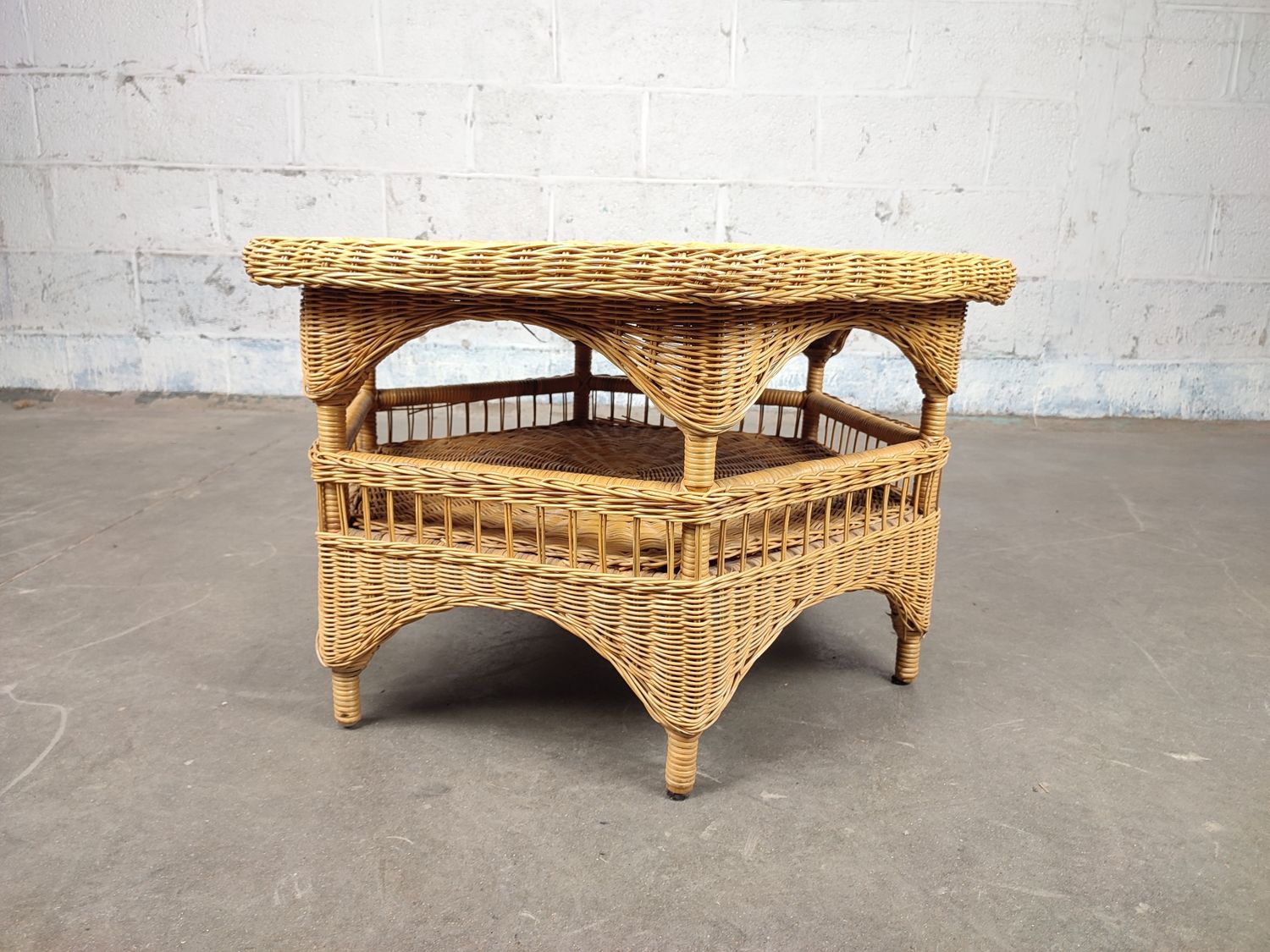 Vintage rattan coffee table