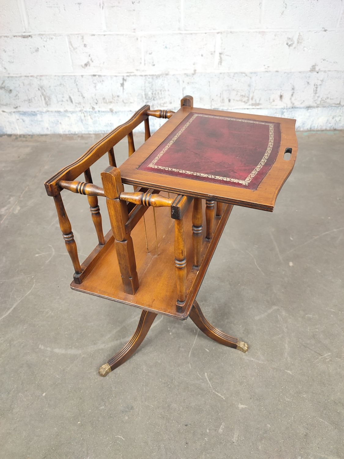 Old English newspaper rack / table