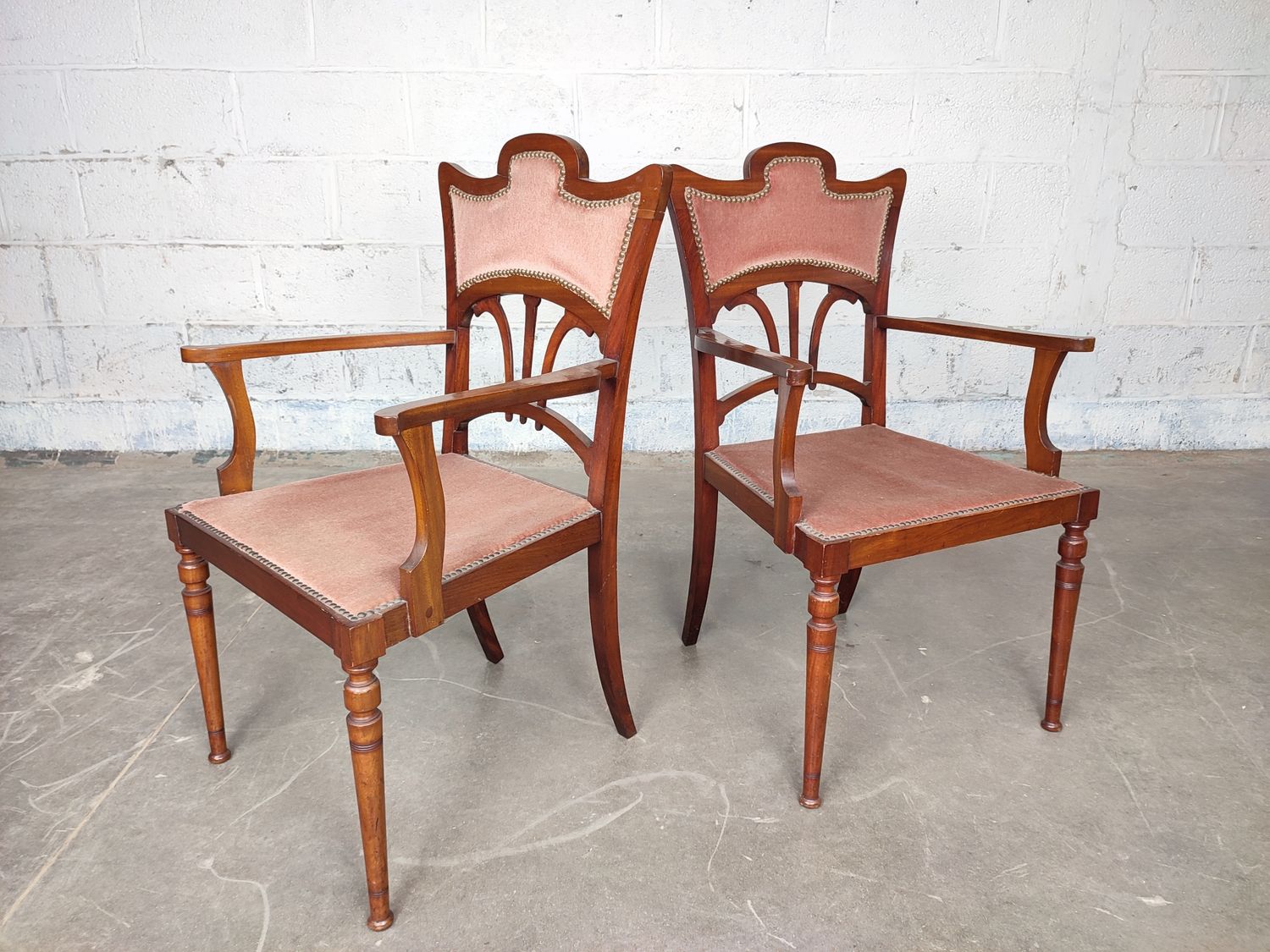 Pair of art nouveau chairs