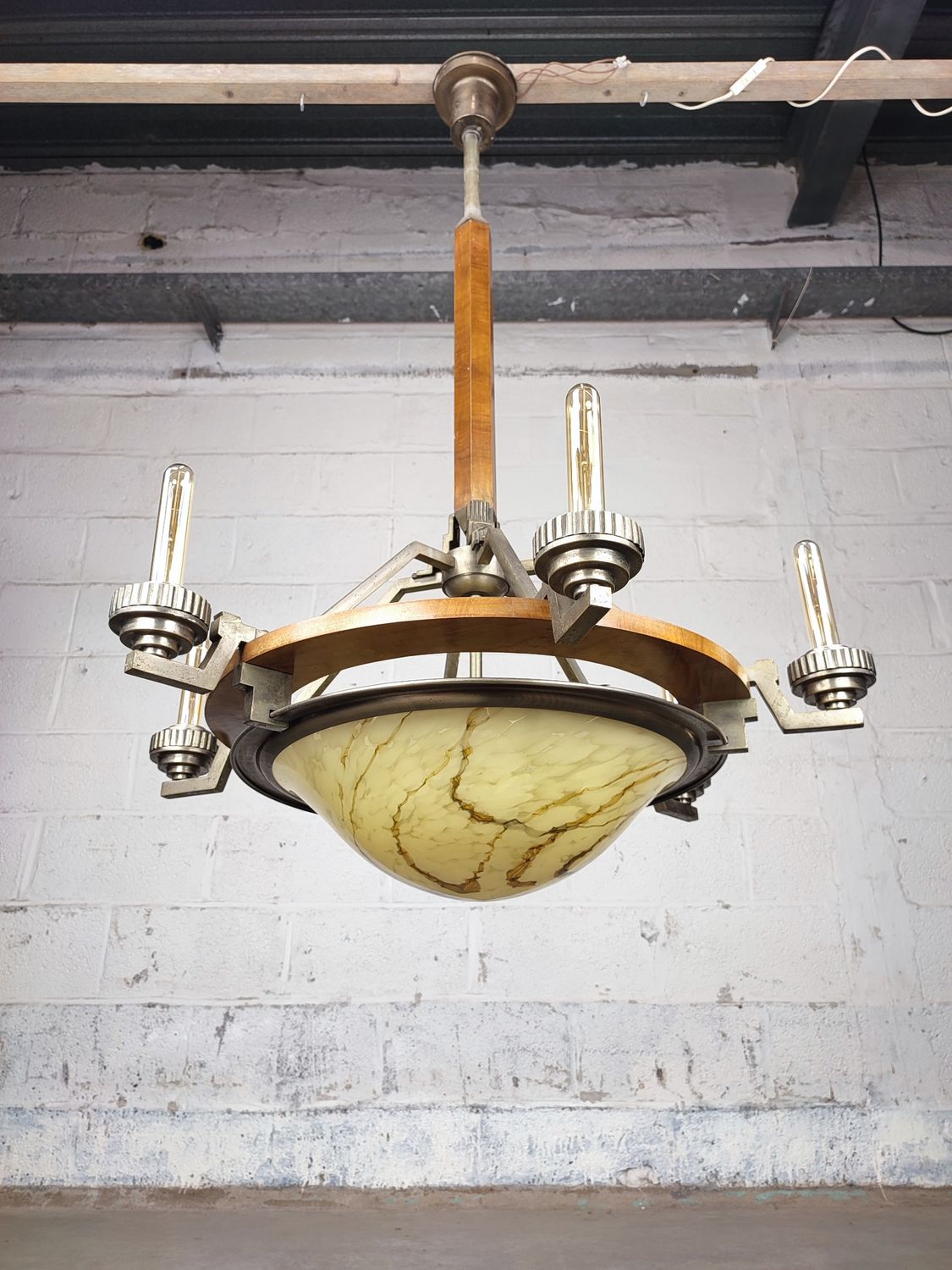 Very large art deco chandelier