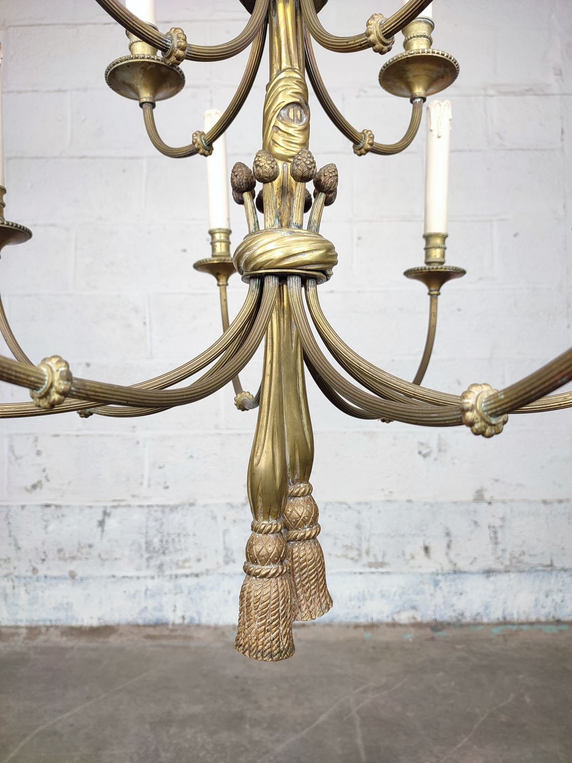 Large gilt bronze Louis XVI chandelier