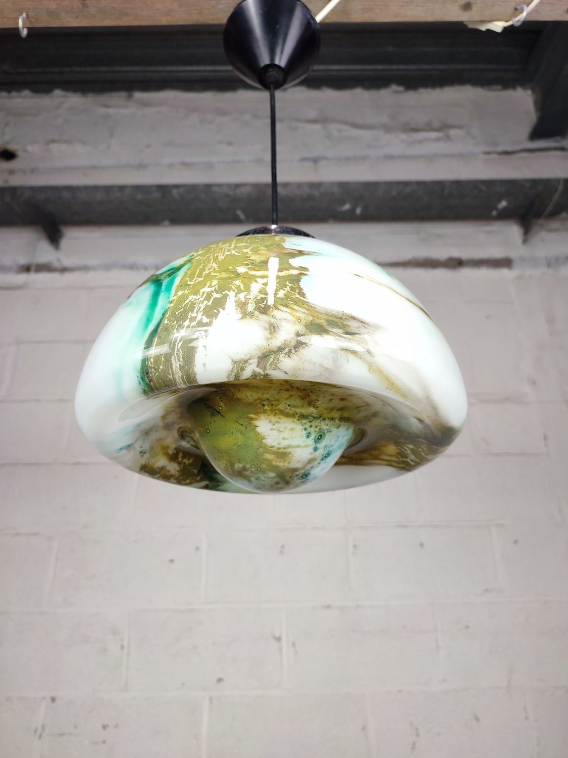 Vintage pendant lamp opaline