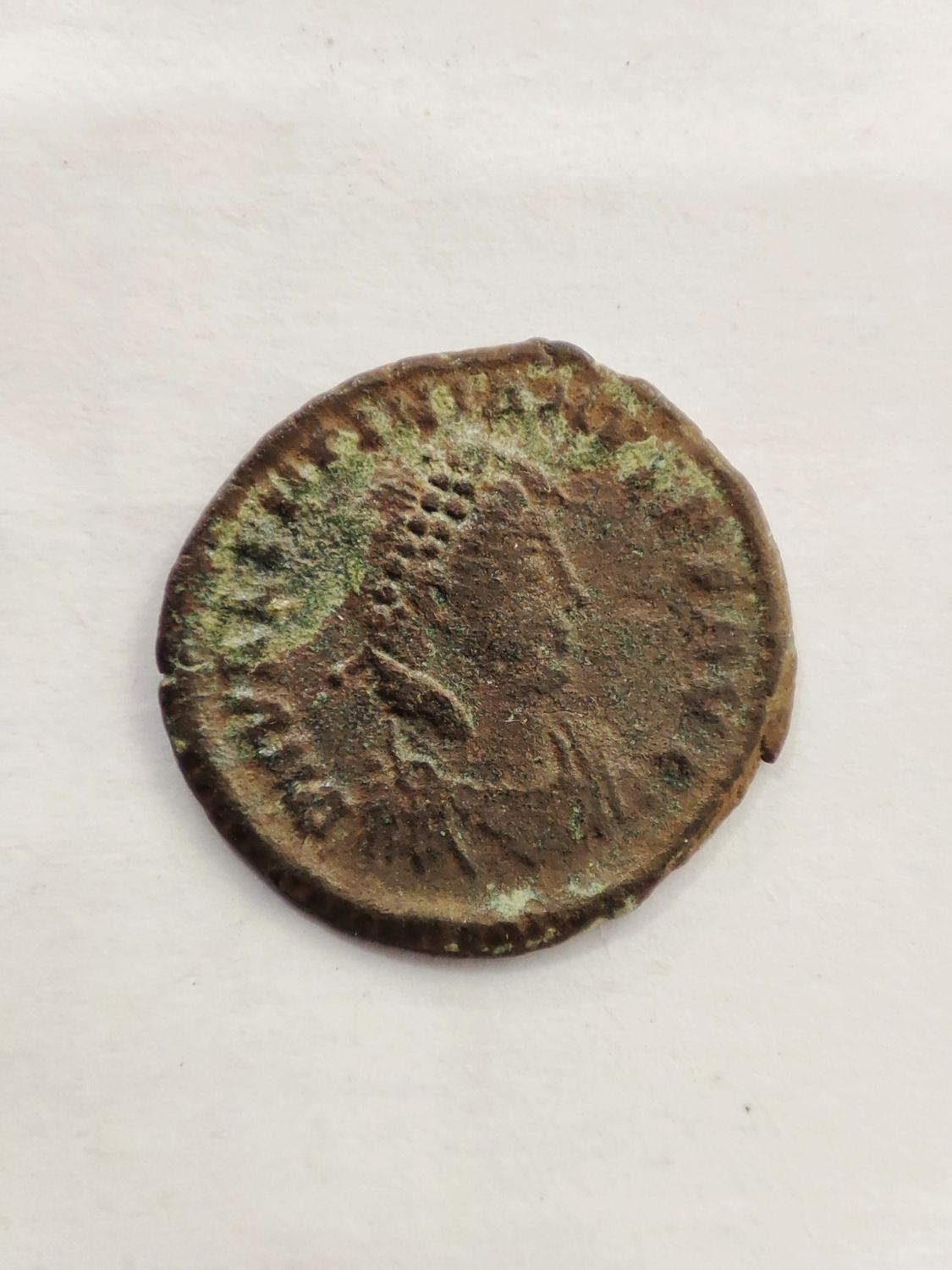 Romeinse munt Velentinian II 375 - 392 N.C.