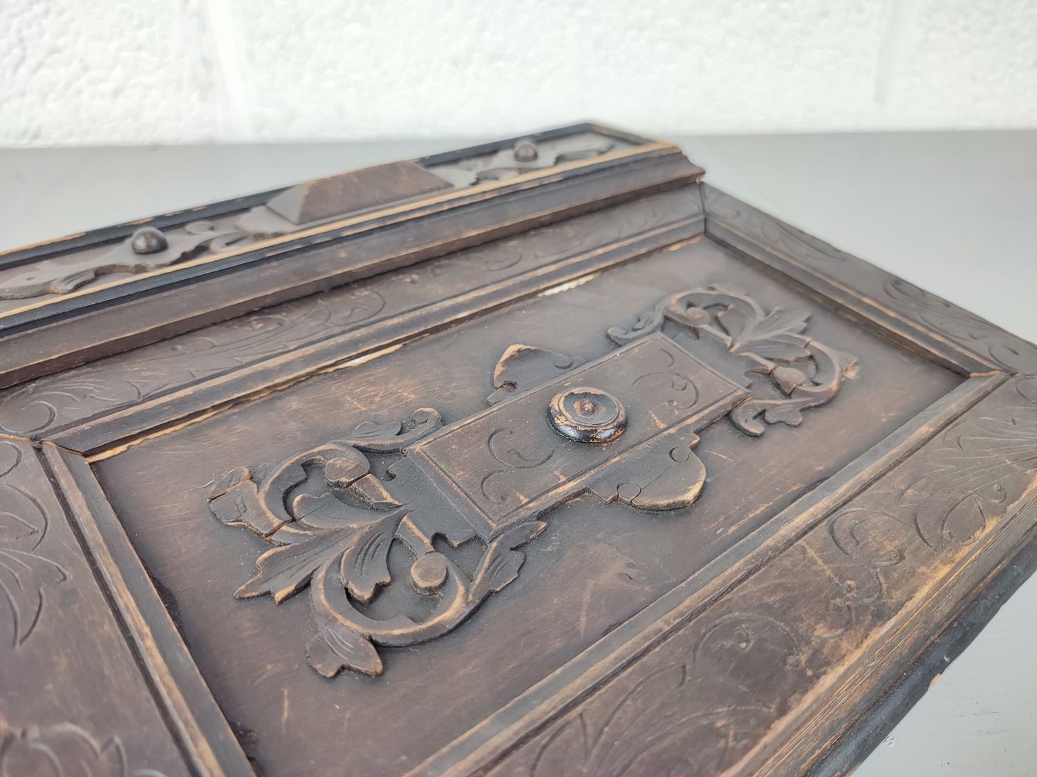 Antique wooden writing box