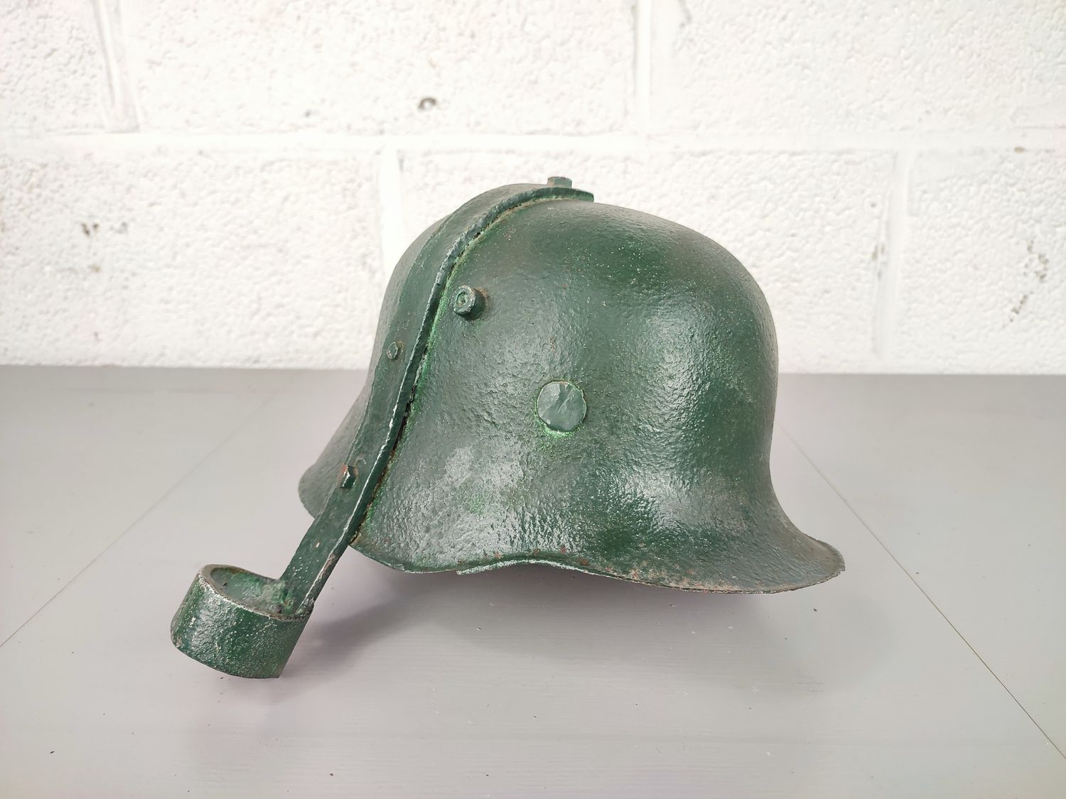 German WW1 helmet, used as a shovel