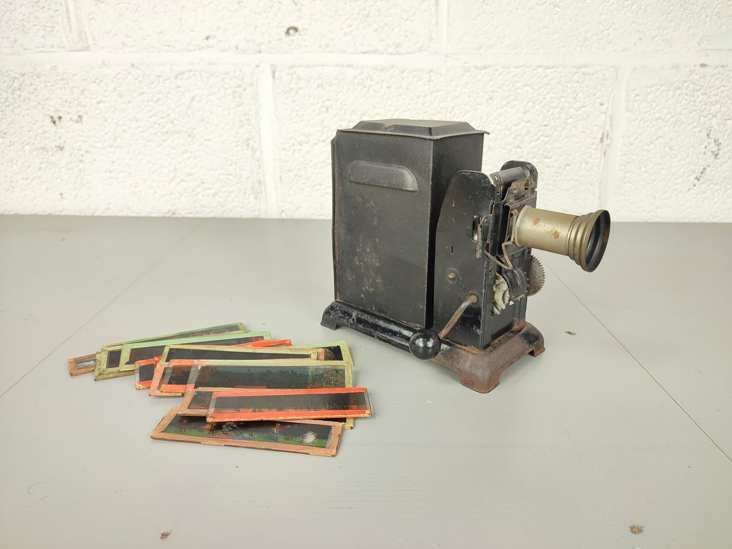 Small old magic lantern / projector