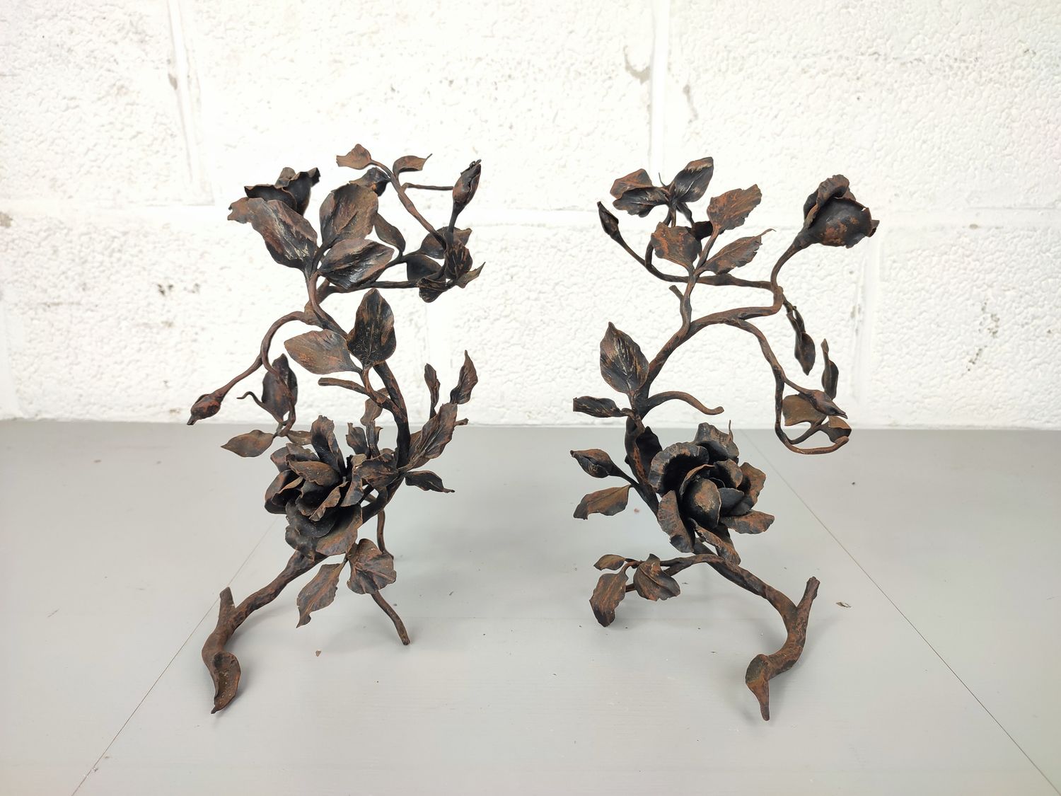 2 wrought iron ornaments