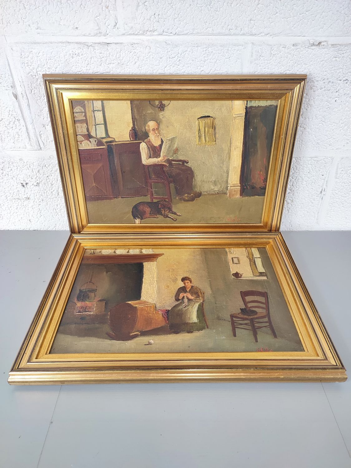 G. Gillis - 2 interior paintings